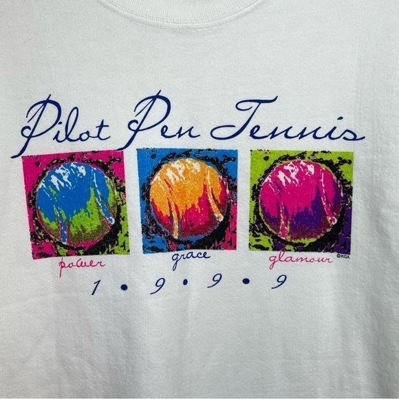 Vintage 1999 Pilot Pen M Adult White Sweatshirt Size Large Michelob Light USA - Picture 4 of 9